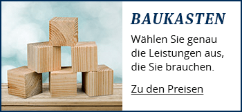 Wählen Sie genau die Leistungen aus, die Sie brauchen