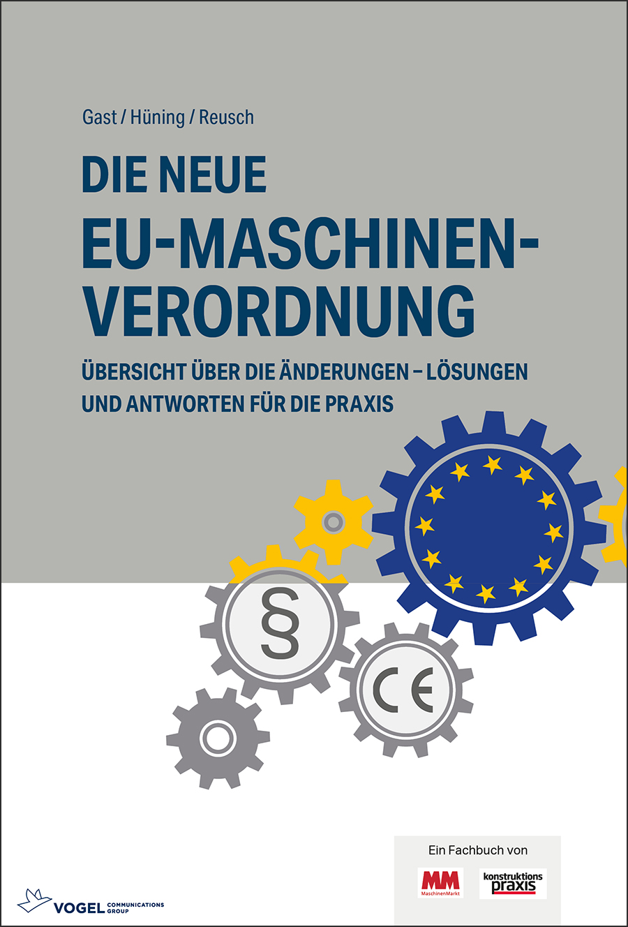 3525wM16KdvQzb6Ko Cover des Buchs Die neue EU-Maschinenverordnung der Autoren Alois Hüning, Torsten Gast und Philipp Reusch