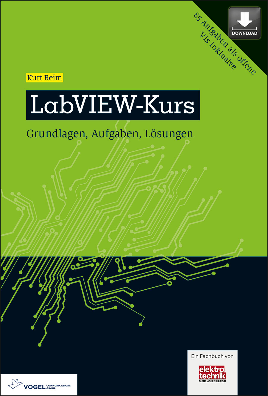 3455_VS Cover des Buchs LabVIEW-Kurs des Autors Kurt Reim