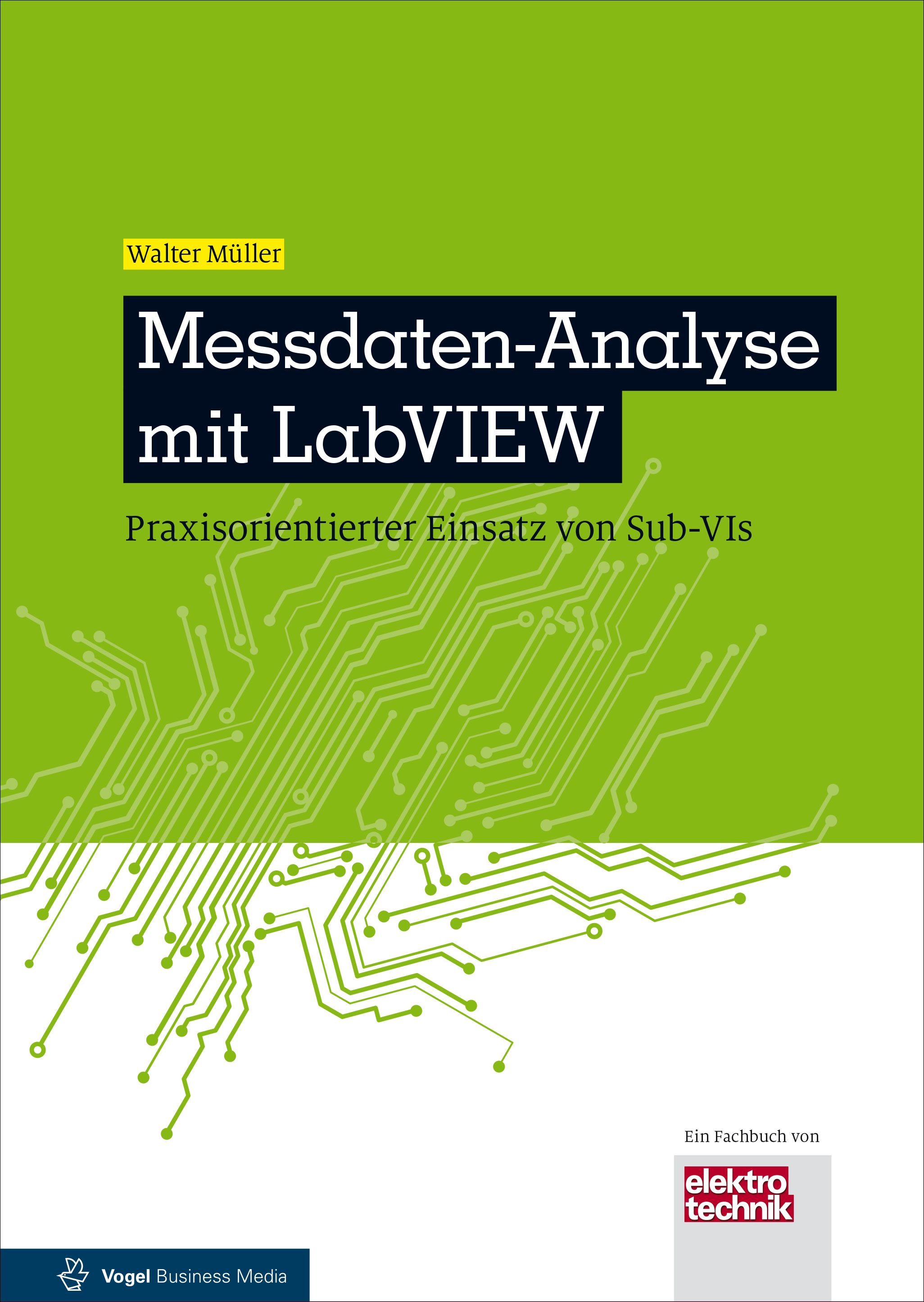 3377 Cover des Buchs Messdaten-Analyse mit LabVIEW des Autors Walter Müller