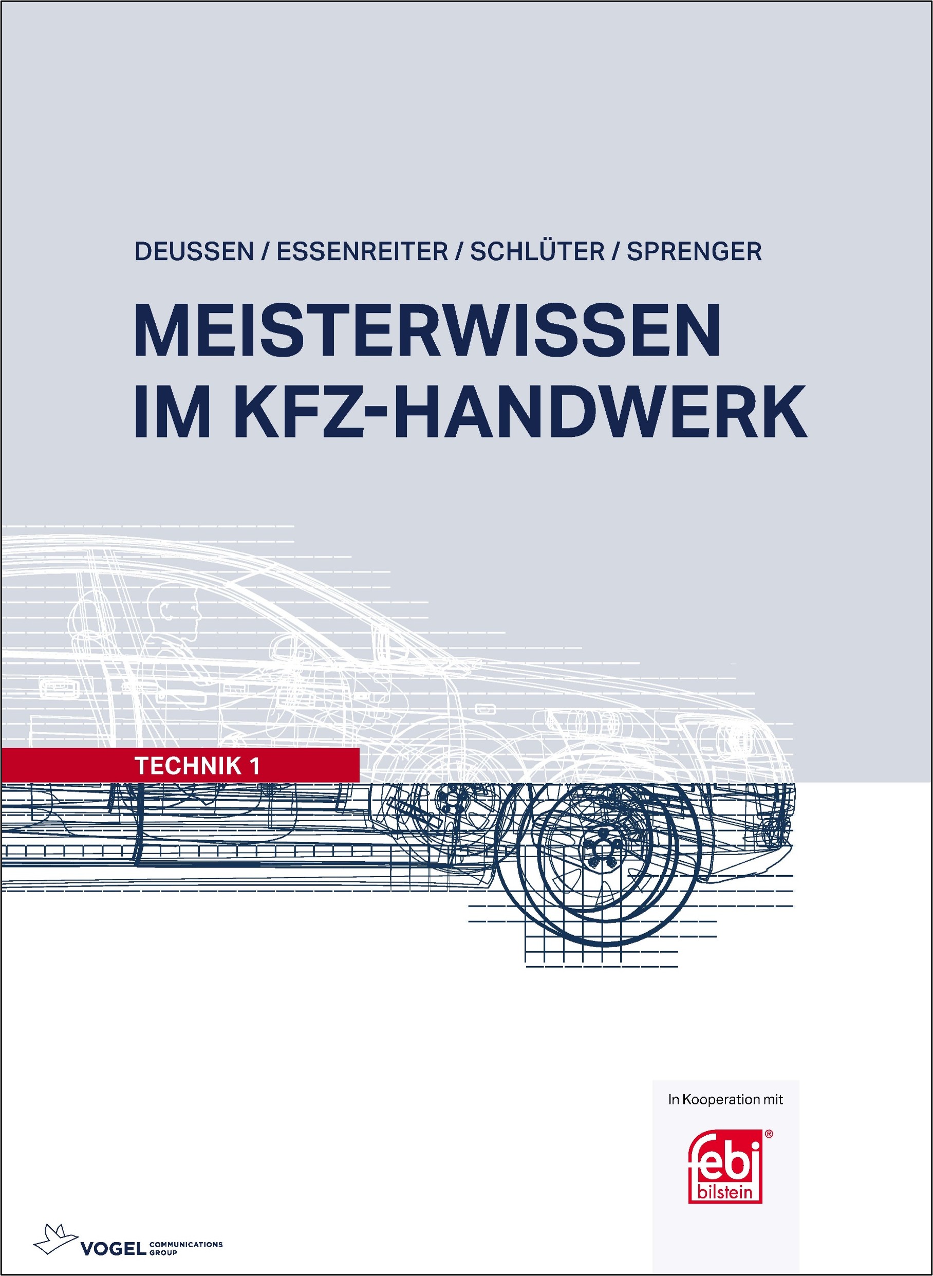 Cover des Buchs Meisterwissen im Kfz-Handwerk der Autoren Deußen, Essenreiter, Schlüter und Sprenger 
