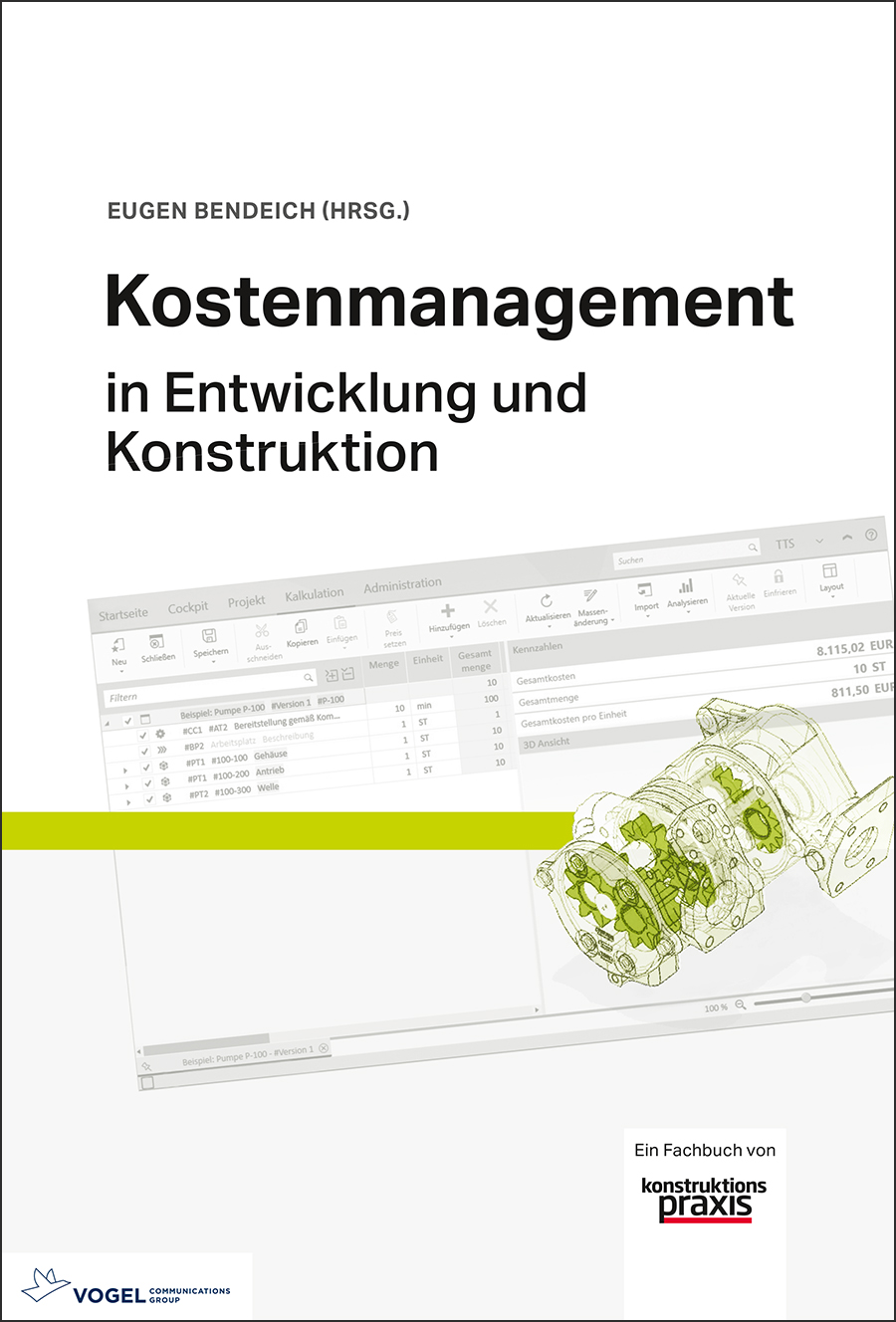 3407 Cover des Buchs Kostenmanagement des Autors Eugen Bendeich (Hrsg.)